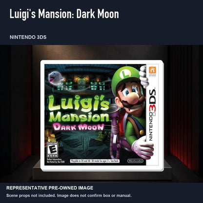 Representative pre-owned Luigi's Mansion: Dark Moon (Nintendo 3DS), product image on a display panel.