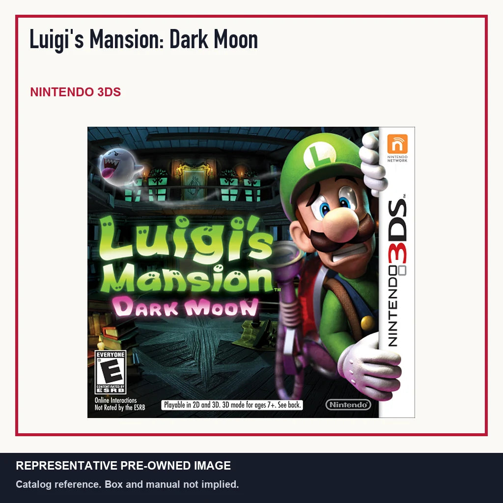 Representative pre-owned Luigi's Mansion: Dark Moon (Nintendo 3DS), minimal product layout.