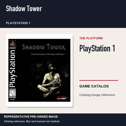 Representative pre-owned Shadow Tower (PlayStation 1), platform product layout.