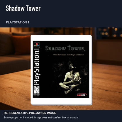 Representative pre-owned Shadow Tower (PlayStation 1), product image in a styled room scene.
