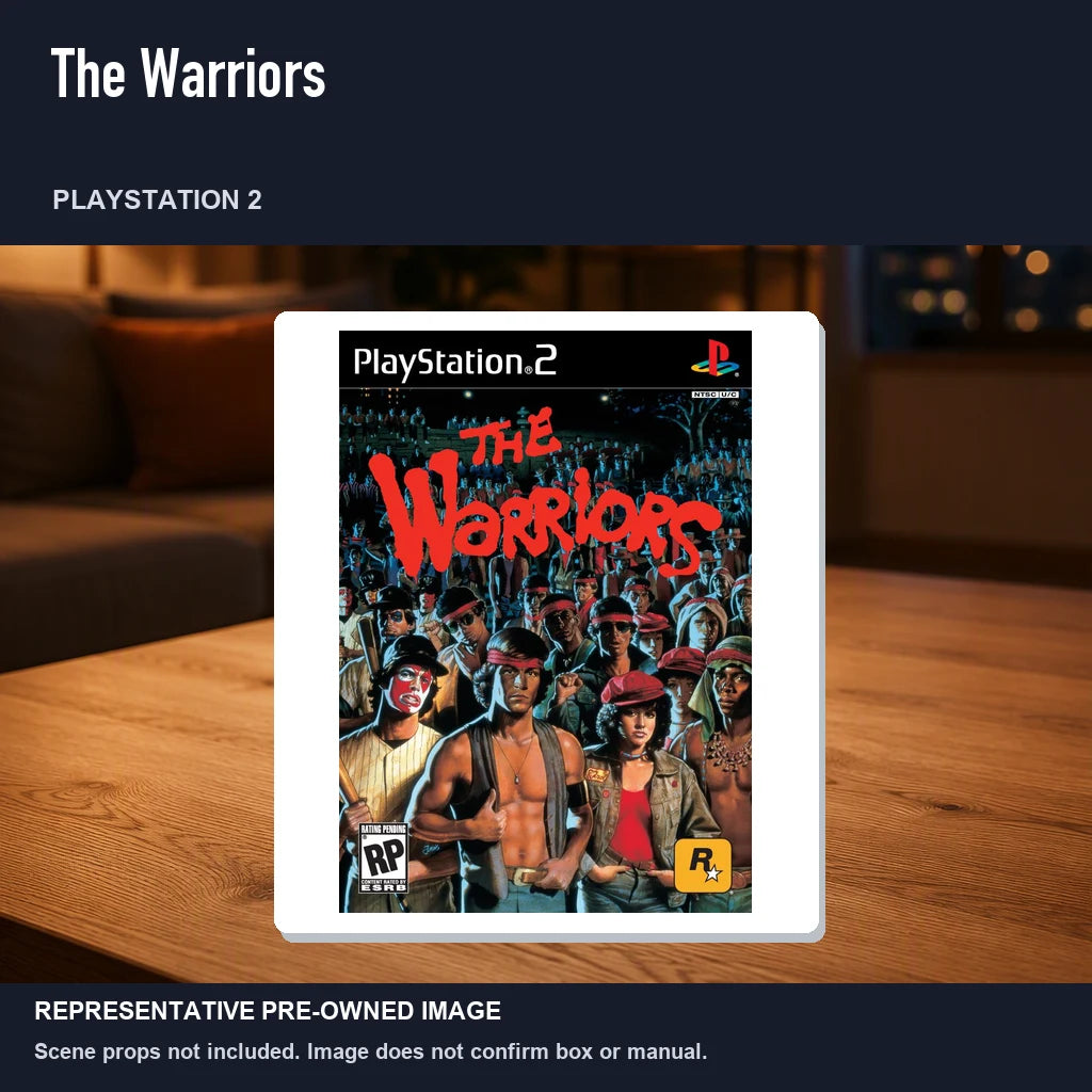 Representative pre-owned The Warriors (PlayStation 2), product image in a styled room scene.