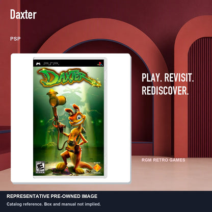 Representative pre-owned Daxter (PSP), red retro product layout.