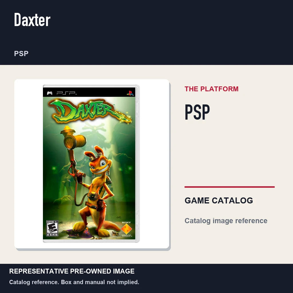Representative pre-owned Daxter (PSP), platform product layout.