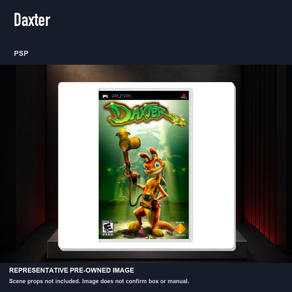 Representative pre-owned Daxter (PSP), product image on a display panel.