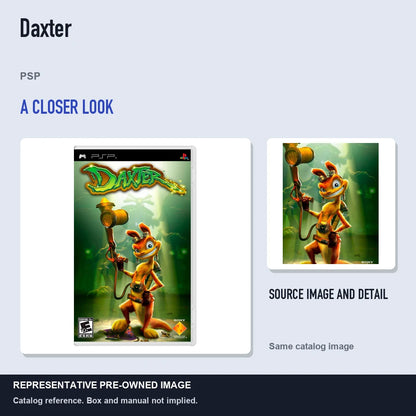 Representative pre-owned Daxter (PSP), full image with detail inset.