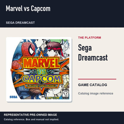 Representative pre-owned Marvel vs Capcom (Sega Dreamcast), platform product layout.