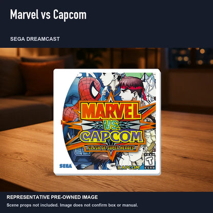Representative pre-owned Marvel vs Capcom (Sega Dreamcast), product image in a styled room scene.
