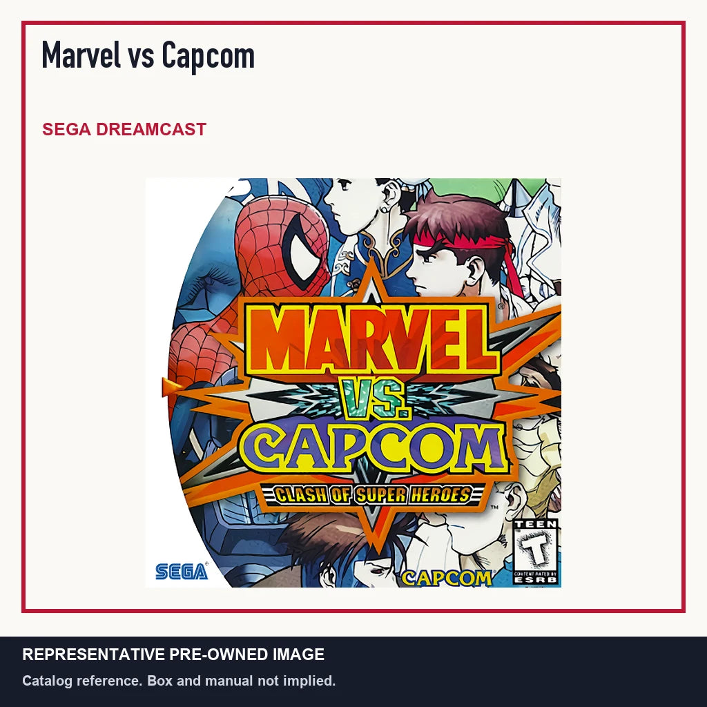 Representative pre-owned Marvel vs Capcom (Sega Dreamcast), minimal product layout.