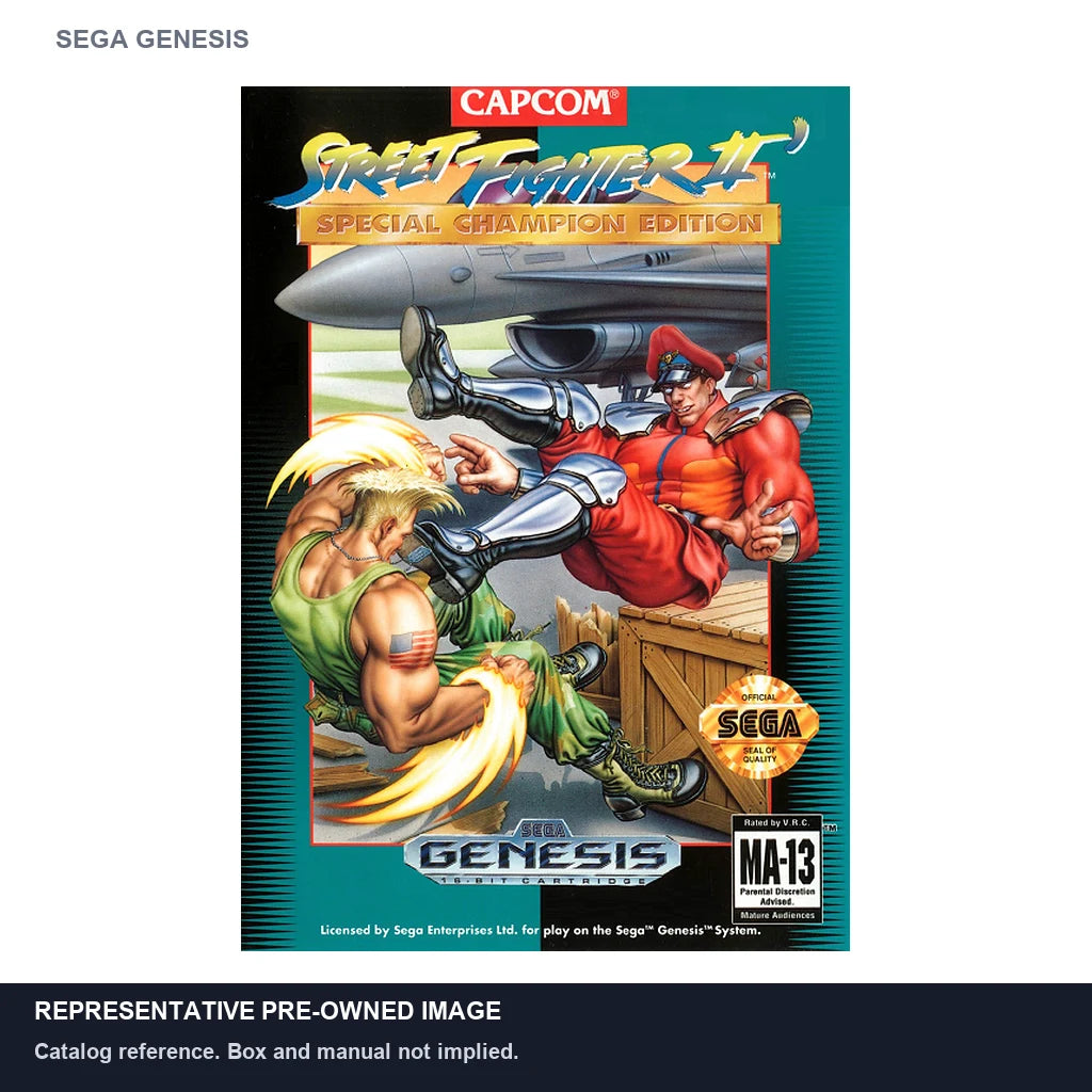 Representative pre-owned Street Fighter II Special Champion Edition (Sega Genesis), white product reference.