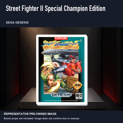 Representative pre-owned Street Fighter II Special Champion Edition (Sega Genesis), product image on a display panel.