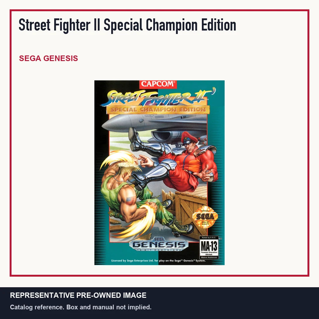 Representative pre-owned Street Fighter II Special Champion Edition (Sega Genesis), minimal product layout.