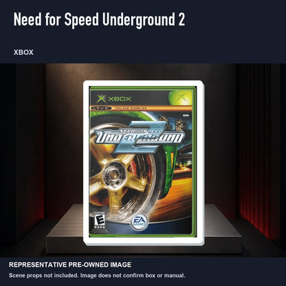Representative pre-owned Need for Speed Underground 2 (Xbox), product image on a display panel.