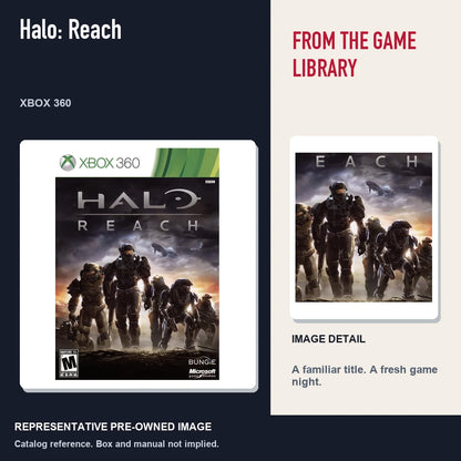 Representative pre-owned Halo: Reach (Xbox 360), editorial image and detail.