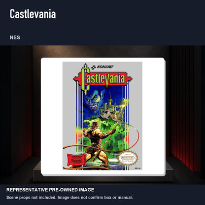 Representative pre-owned Castlevania (NES), product image on a display panel.