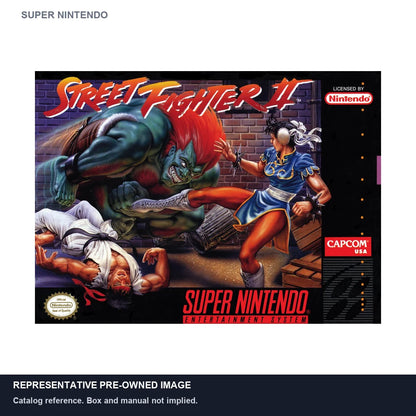 Representative pre-owned Street Fighter II (Super Nintendo), white product reference.