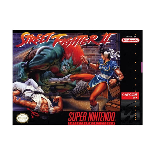 Representative pre-owned Street Fighter II (Super Nintendo), white product reference.