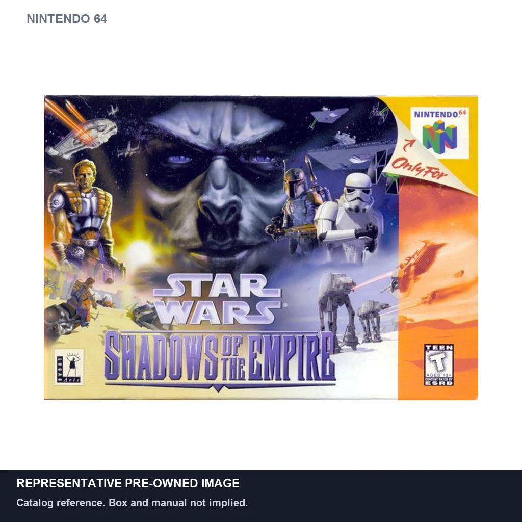 Representative pre-owned Star Wars Shadows of the Empire (Nintendo 64), white product reference.