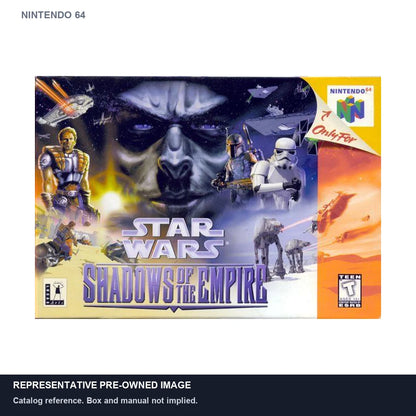 Representative pre-owned Star Wars Shadows of the Empire (Nintendo 64), white product reference.
