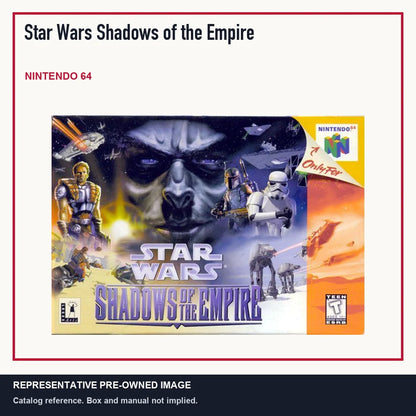 Representative pre-owned Star Wars Shadows of the Empire (Nintendo 64), minimal product layout.