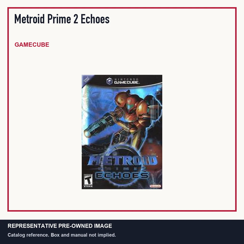 Representative pre-owned Metroid Prime 2 Echoes (GameCube), minimal product layout.