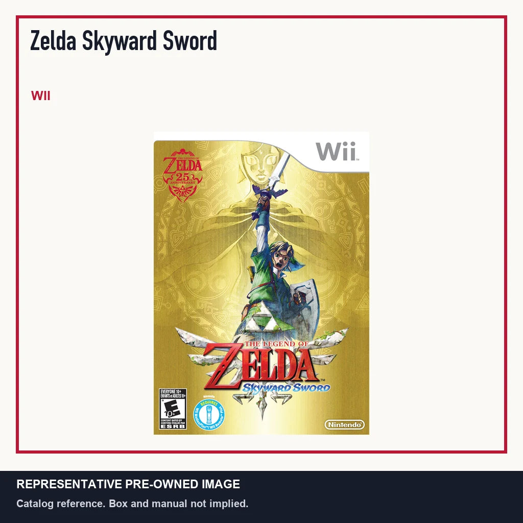 Representative pre-owned Zelda Skyward Sword (Wii), minimal product layout.