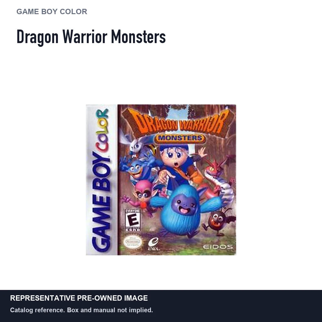 Representative pre-owned Dragon Warrior Monsters (Game Boy Color), white product reference.