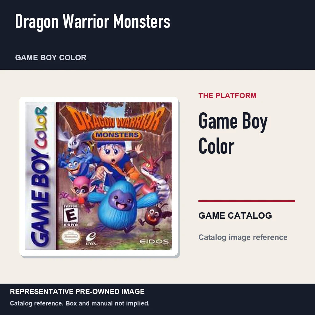 Representative pre-owned Dragon Warrior Monsters (Game Boy Color), platform product layout.