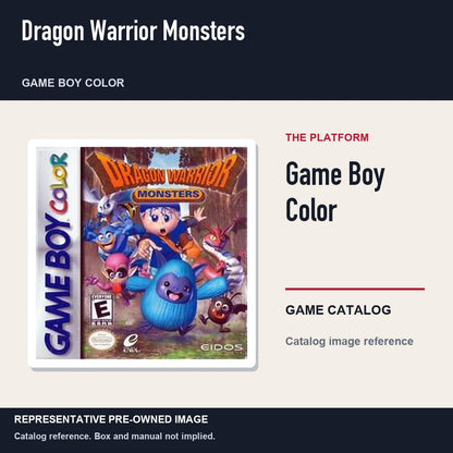 Representative pre-owned Dragon Warrior Monsters (Game Boy Color), platform product layout.