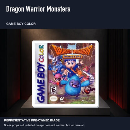 Representative pre-owned Dragon Warrior Monsters (Game Boy Color), product image on a display panel.