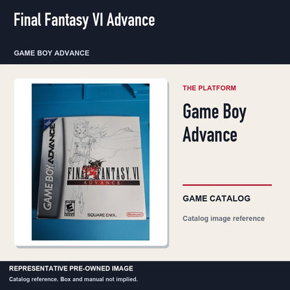 Representative pre-owned Final Fantasy VI Advance (Game Boy Advance), platform product layout.