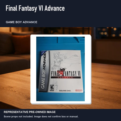 Representative pre-owned Final Fantasy VI Advance (Game Boy Advance), product image in a styled room scene.