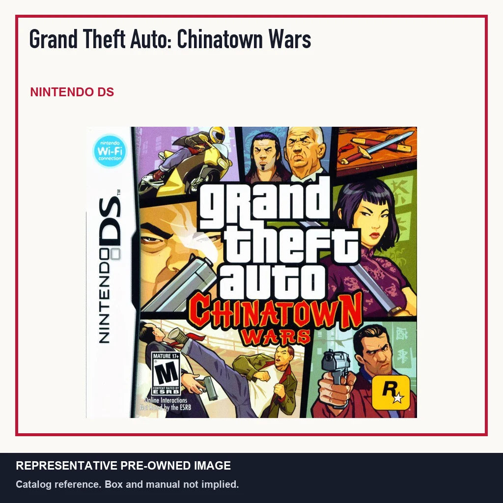 Representative pre-owned Grand Theft Auto: Chinatown Wars (Nintendo DS), minimal product layout.