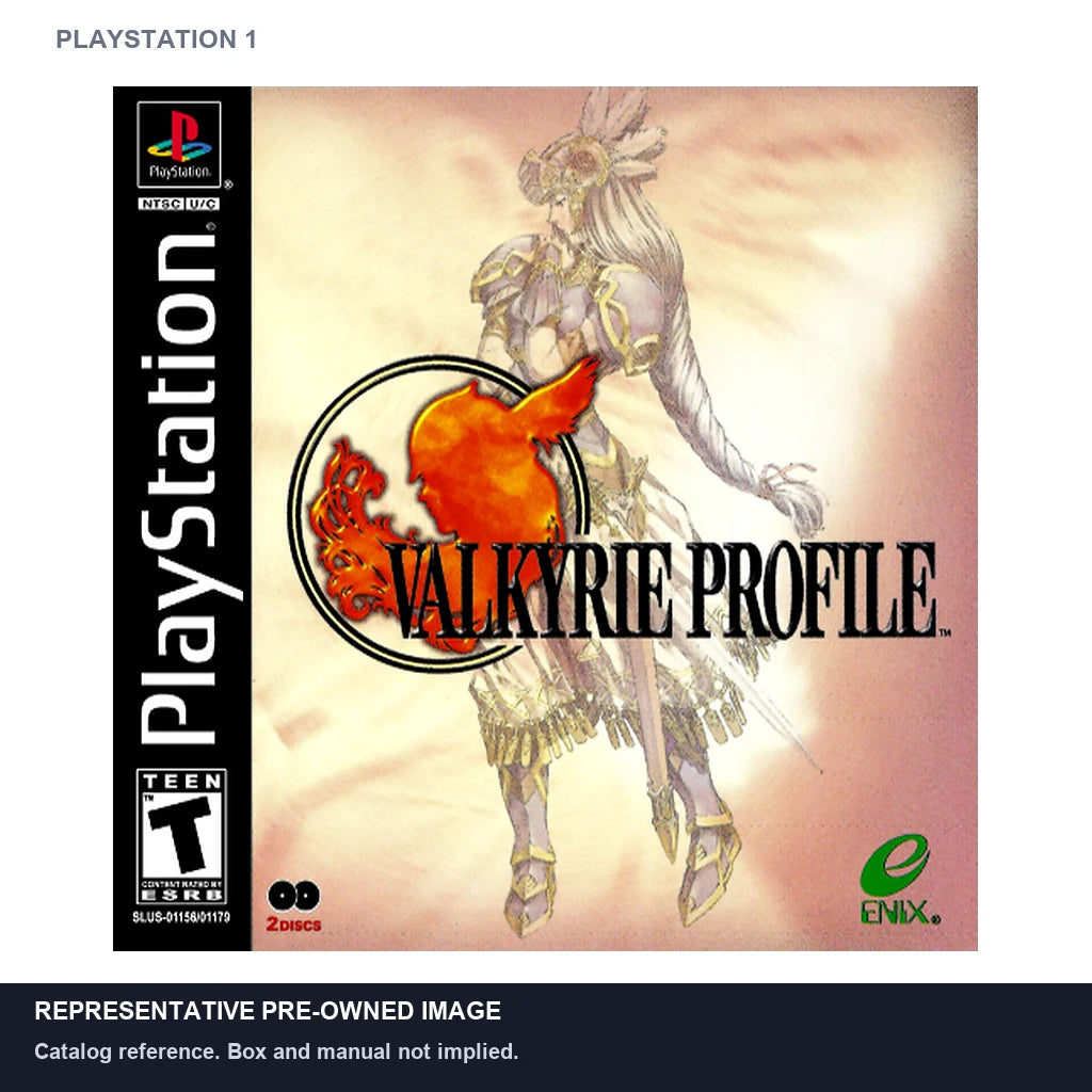 Representative pre-owned Valkyrie Profile (PlayStation 1), white product reference.