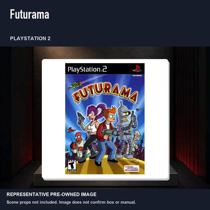 Representative pre-owned Futurama (PlayStation 2), product image on a display panel.