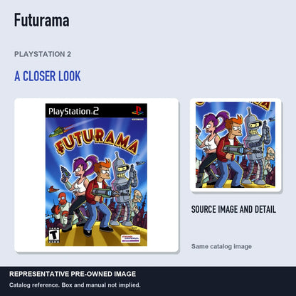 Representative pre-owned Futurama (PlayStation 2), full image with detail inset.
