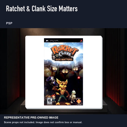 Representative pre-owned Ratchet & Clank Size Matters (PSP), product image on a display panel.