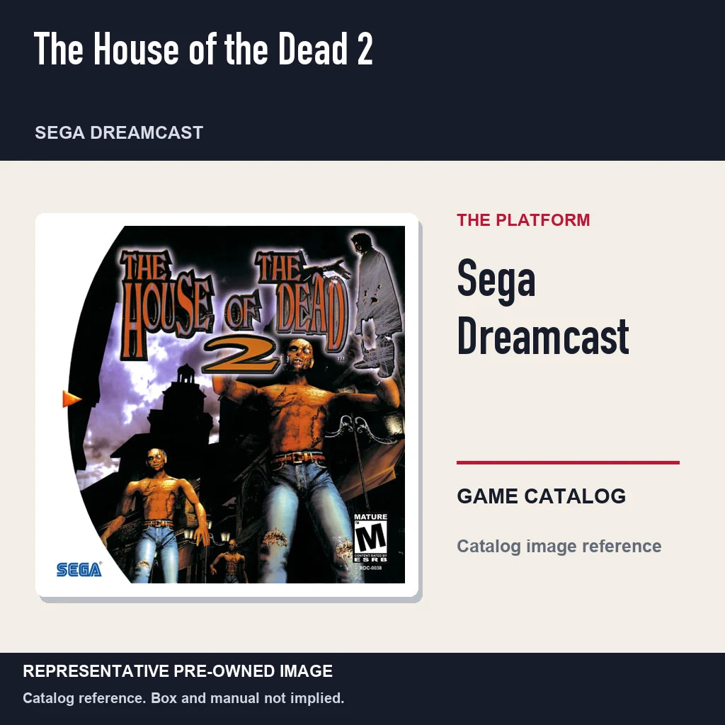 Representative pre-owned The House of the Dead 2 (Sega Dreamcast), platform product layout.
