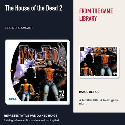 Representative pre-owned The House of the Dead 2 (Sega Dreamcast), editorial image and detail.