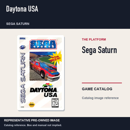Representative pre-owned Daytona USA (Sega Saturn), platform product layout.
