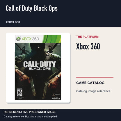 Representative pre-owned Call of Duty Black Ops (Xbox 360), platform product layout.