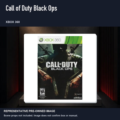 Representative pre-owned Call of Duty Black Ops (Xbox 360), product image on a display panel.