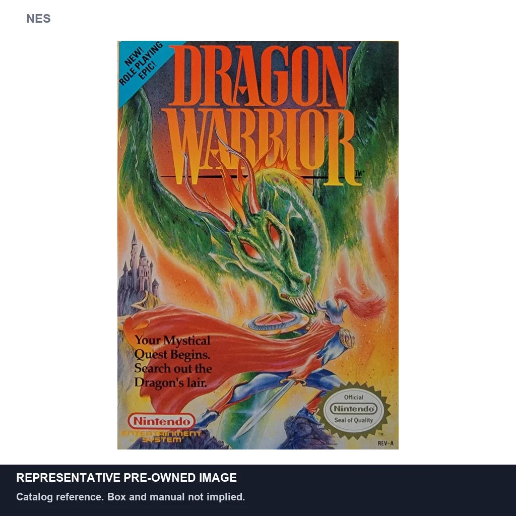 Representative pre-owned Dragon Warrior (NES), white product reference.