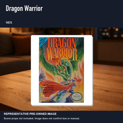 Representative pre-owned Dragon Warrior (NES), product image in a styled room scene.