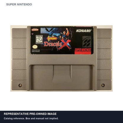 Representative pre-owned Castlevania Dracula X (Super Nintendo), white product reference.