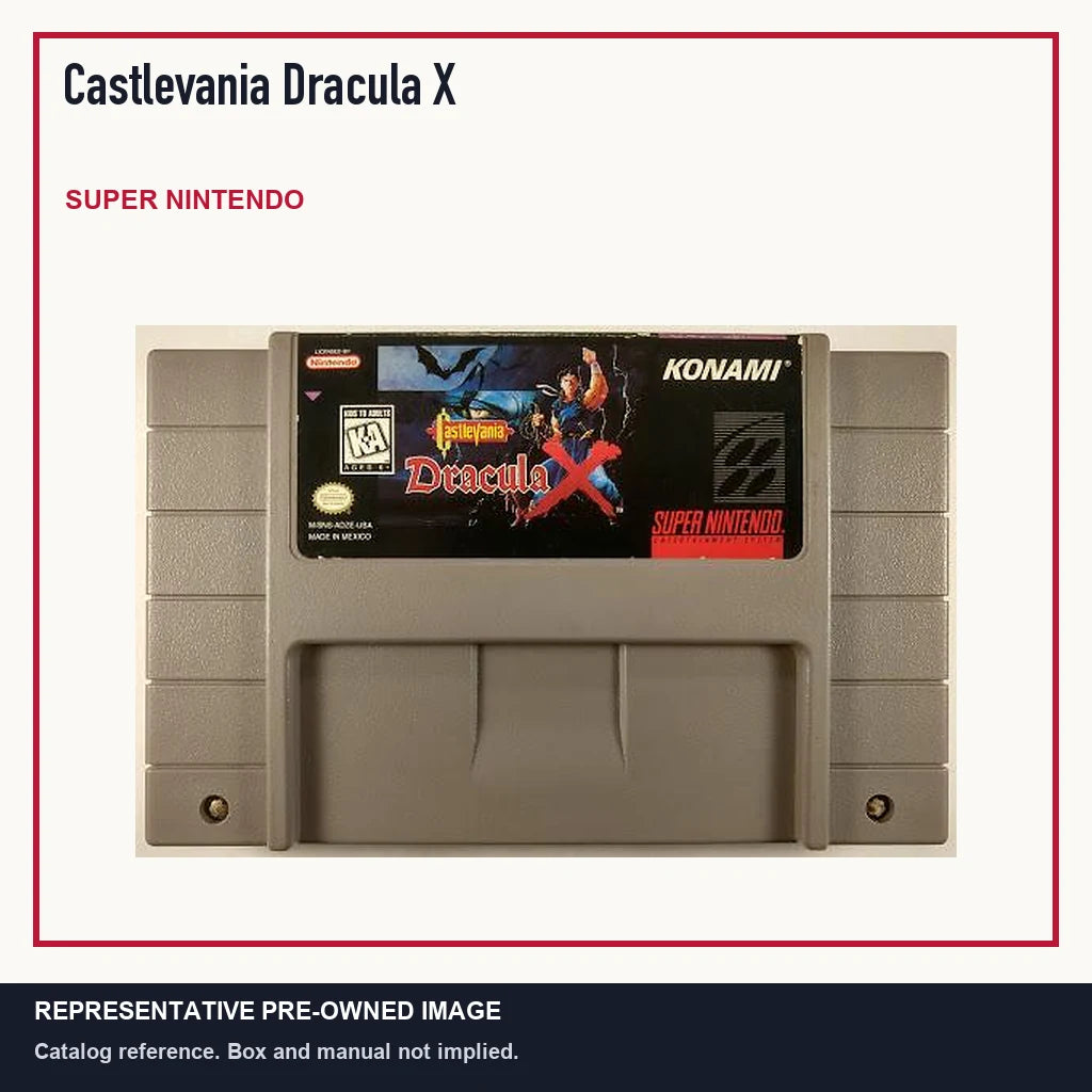 Representative pre-owned Castlevania Dracula X (Super Nintendo), minimal product layout.