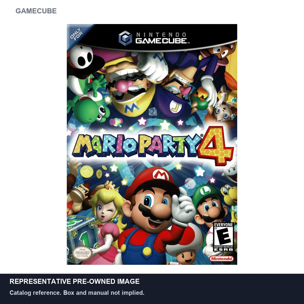 Representative pre-owned Mario Party 4 (GameCube), white product reference.