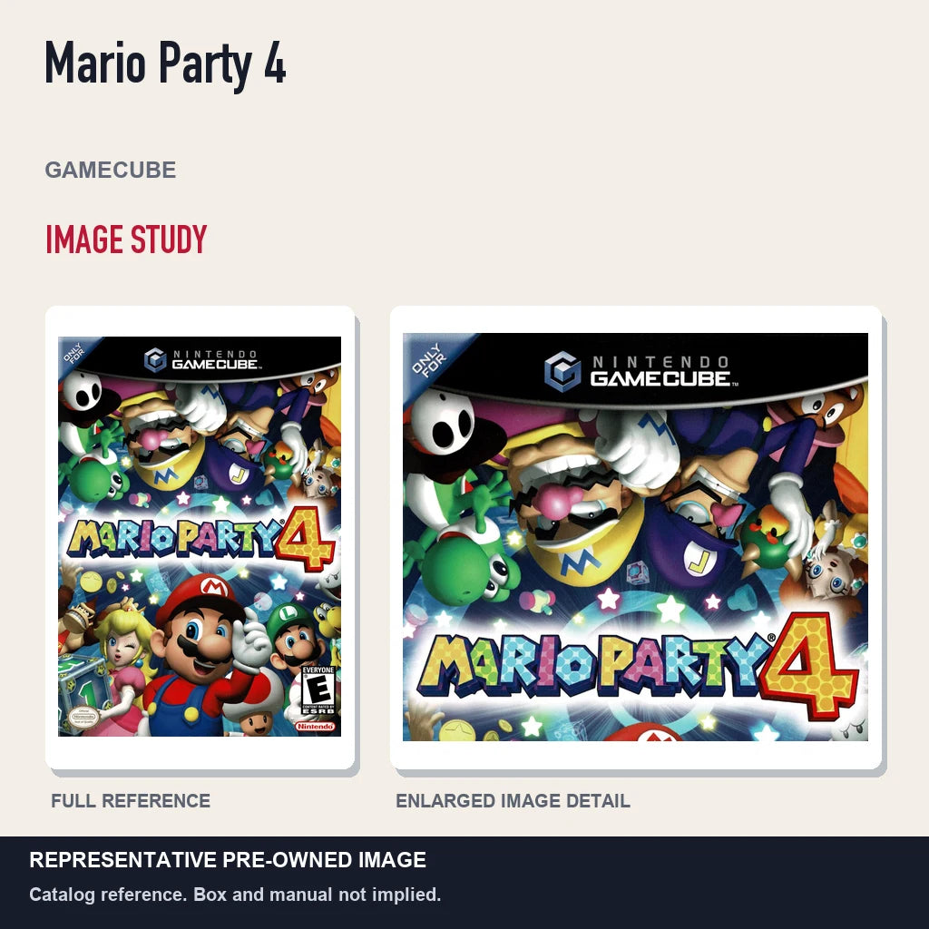 Representative pre-owned Mario Party 4 (GameCube), full image and detail.