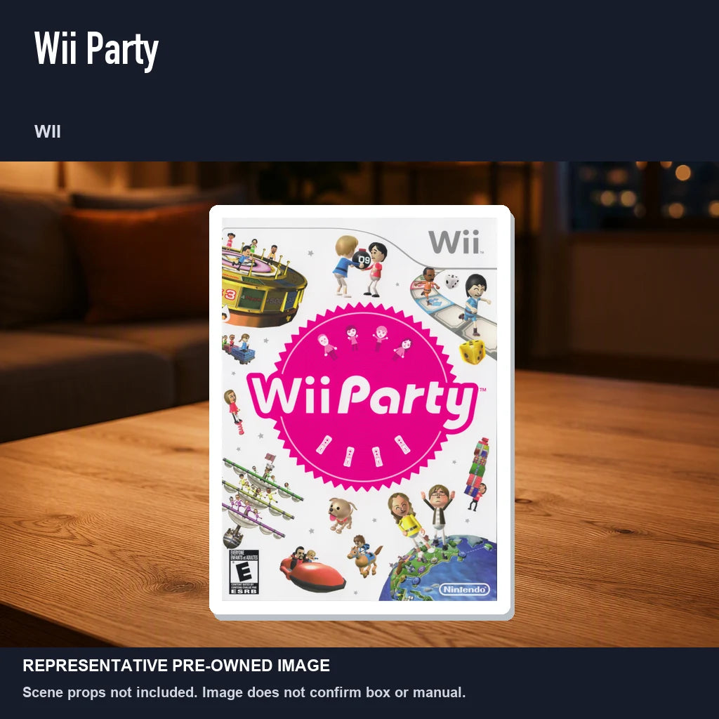 Representative pre-owned Wii Party (Wii), product image in a styled room scene.