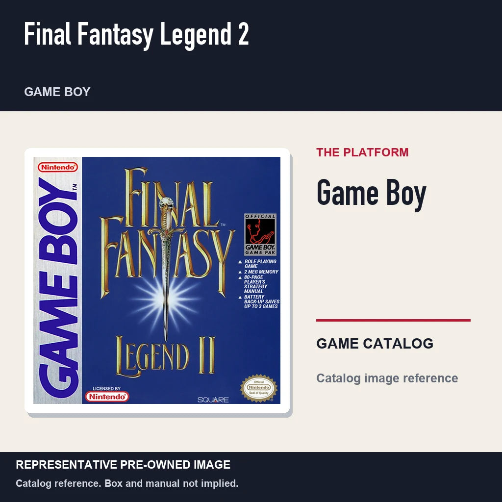 Representative pre-owned Final Fantasy Legend 2 (Game Boy), platform product layout.