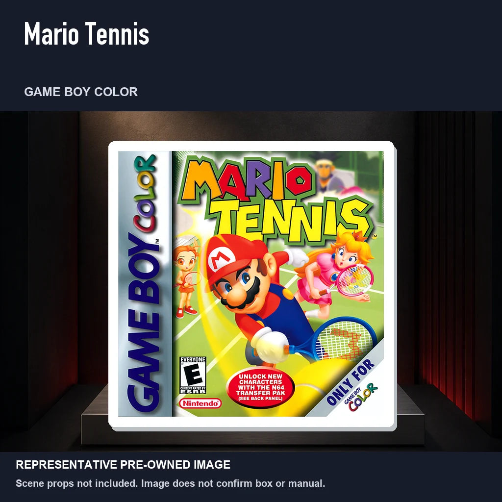 Representative pre-owned Mario Tennis (Game Boy Color), product image on a display panel.
